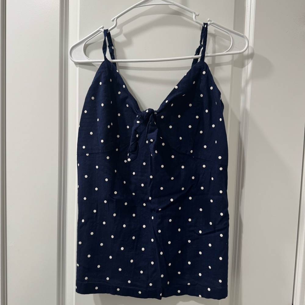 Old Navy Tank Top | Navy Polka Dot